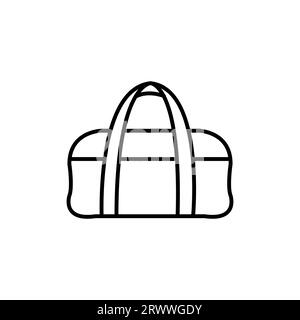 Icône de sac de sport. Sac de sport à symbole linéaire de la collection Gym and Fitness. Illustration vectorielle d'élément de contour simple sur fond blanc Illustration de Vecteur