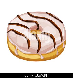 Donut vectoriel avec ou glaçage. Icône Donut. Dessert sucré. Restauration rapide Illustration de Vecteur