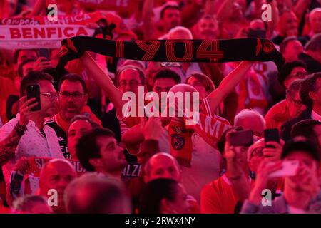 Lisbonne, Portugal. 20 septembre 2023. 20 septembre 2023. Lisbonne, Portugal. Supporter de Benfica lors du match de la Journée 1 du Groupe D pour l'UEFA Champions League, Benfica vs Red Bull Salzburg crédit : Alexandre de Sousa/Alamy Live News Banque D'Images