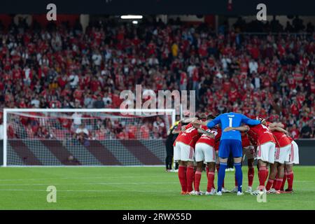 Lisbonne, Portugal. 20 septembre 2023. 20 septembre 2023. Lisbonne, Portugal. Joueurs Benfica lors du match de la Journée 1 du Groupe D pour l'UEFA Champions League, Benfica vs Red Bull Salzburg crédit : Alexandre de Sousa/Alamy Live News Banque D'Images