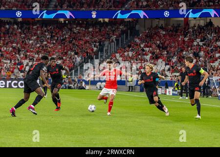 Lisbonne, Portugal. 20 septembre 2023. Rafa Silva du SL Benfica vu en action lors du match de championnat entre Benfica et FC Red Bull Salzburg au stade Estádio da Luz. FC Salzbourg a gagné contre SL Benfica par 0 - 2 (photo Nuno Branco/SOPA Images/Sipa USA) crédit : SIPA USA/Alamy Live News Banque D'Images