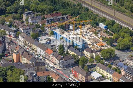 Vue aérienne, chantier entre Diebergstraße et Ehrenfelder Straße, à la gare de Bochum-Ehrenfeld, Südinnenstadt, Bochum, Ruhrgebiet, NOR Banque D'Images