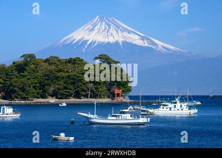 Fuji du port de Toda, préfecture de Shizuoka Banque D'Images