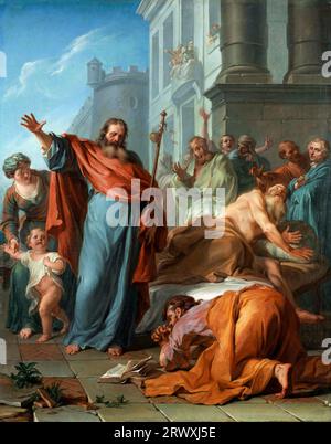 Les miracles de Saint Jacques le Grand par l'artiste français Noël-Nicolas Coypel (1690-1734), huile sur toile, 1726 Banque D'Images