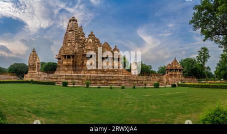 Vishwanath Temple, Western Group of Temple Khajuraho, Madhya Pradesh, Inde. Banque D'Images