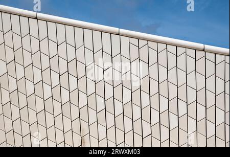 Détail architectural, MAAT - Musée d'Art, d'Architecture et de technologie - Bâtiment, Belem, Lisbonne, Portugal Banque D'Images