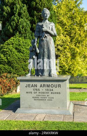 Statue de Jean Armour épouse du poète Robert Burns, Dumfries, Écosse Banque D'Images