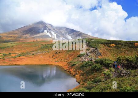 Mt. Asahidake en feuilles d'automne Banque D'Images