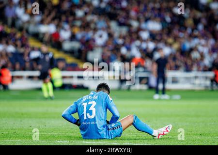 Barcelone, Espagne. 16 septembre 2023. Rui Silva en action lors du match de LaLiga EA Sports entre le FC Barcelone et le Real Betis à l'Estadi Olimpic Llui Banque D'Images