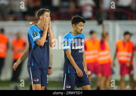 MOSTAR - lors du match du groupe E de la Ligue de conférence de l'UEFA entre HSK Zrinjski Mostar et AZ Alkmaar au stade Gradski Mostar le 21 septembre 2023 à Mostar, Bosnie-Herzégovine. ANP ED VAN DE POL Banque D'Images