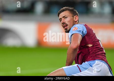 Varsovie, Pologne. 21 septembre 2023. Clement Lenglet lors du match de l'UEFA Europa Conference League entre Legia Warszawa et Aston Villa le 21 septembre 2023 à Varsovie, Pologne. (Photo de PressFocus/Sipa USA) crédit : SIPA USA/Alamy Live News Banque D'Images