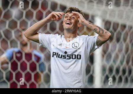Varsovie, Pologne. 21 septembre 2023. Marc Gual lors du match de l'UEFA Europa Conference League opposant Legia Warszawa à Aston Villa le 21 septembre 2023 à Varsovie, Pologne. (Photo de PressFocus/Sipa USA) crédit : SIPA USA/Alamy Live News Banque D'Images