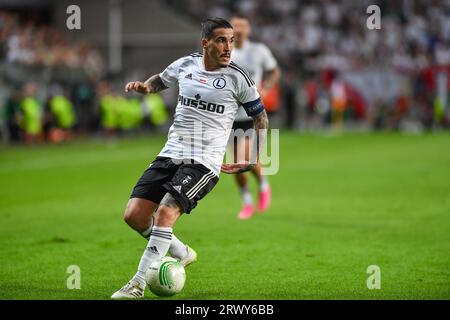 Varsovie, Pologne. 21 septembre 2023. Josue Pesqueira lors du match de l'UEFA Europa Conference League entre Legia Warszawa et Aston Villa le 21 septembre 2023 à Varsovie, Pologne. (Photo de PressFocus/Sipa USA) crédit : SIPA USA/Alamy Live News Banque D'Images