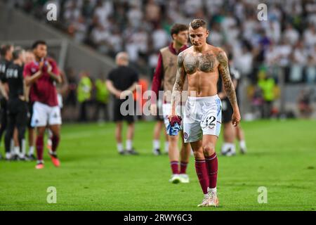 Varsovie, Pologne. 21 septembre 2023. Lucas digne lors du match de l'UEFA Europa Conference League entre Legia Warszawa et Aston Villa le 21 septembre 2023 à Varsovie, Pologne. (Photo de PressFocus/Sipa USA) crédit : SIPA USA/Alamy Live News Banque D'Images