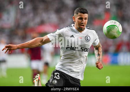 Varsovie, Pologne. 21 septembre 2023. Pawel Wszolek lors du match de l'UEFA Europa Conference League opposant Legia Warszawa à Aston Villa le 21 septembre 2023 à Varsovie, Pologne. (Photo de PressFocus/Sipa USA) crédit : SIPA USA/Alamy Live News Banque D'Images