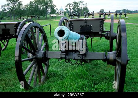 Cannon près du centre des visiteurs, champ de bataille national d'Antietam, Maryland Banque D'Images