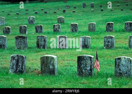 Lignes graves, le Cimetière National d'Antietam, Maryland Banque D'Images