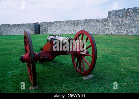 Cannon, fort Frederick State Park, Maryland Banque D'Images