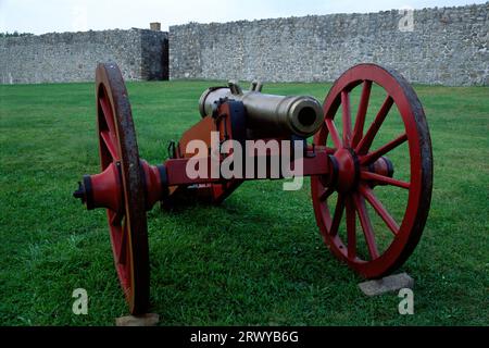 Cannon, fort Frederick State Park, Maryland Banque D'Images