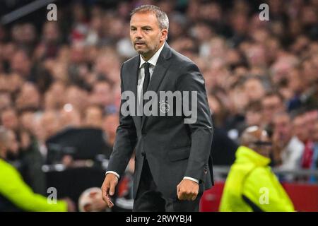 Amsterdam, pays Bas. 21 septembre 2023. Maurice STEIJN d'Amsterdam lors du match de football UEFA League Europa, Groupe B entre l'Ajax Amsterdam et l'Olympique de Marseille le 21 septembre 2023 au stade Johan Cruijff Arena d'Amsterdam, pays-Bas - photo Matthieu Mirville/DPPI crédit : DPPI Media/Alamy Live News Banque D'Images