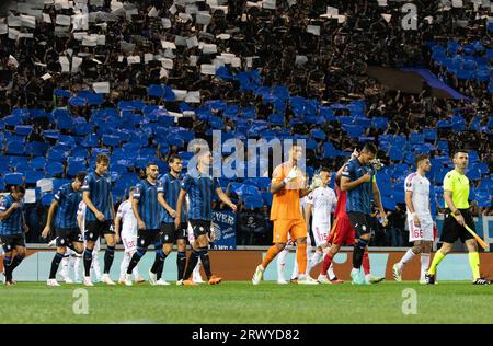 Bergame, Italie. 21 septembre 2023. Atalanta et RasTeams sur le terrain pendant Atalanta BC vs Rakow Czestochowa, match de football Europa League à Bergame, Italie, septembre 21 2023 crédit : Agence de photo indépendante/Alamy Live News Banque D'Images