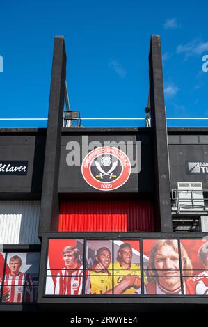 Sheffield, South Yorkshire, Royaume-Uni. 09.21.2023 Bramall Lane Stadium domicile du Sheffield United football Club. 21 septembre 2023. Banque D'Images