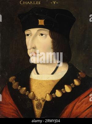 Charles VIII, (1470 – 1498), roi de France de 1483 à 1498. Banque D'Images