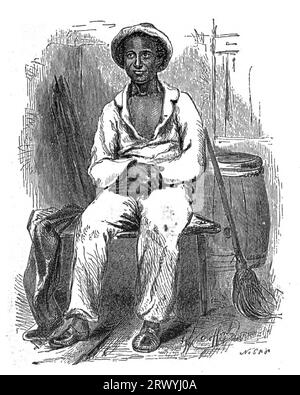 Sketch of Solomon Northup, Solomon Northup (1855) Twelve Years a Slave, Solomon Northup (1807-1864) abolitionniste américain et auteur principal des mémoires Twelve Years a Slave Banque D'Images