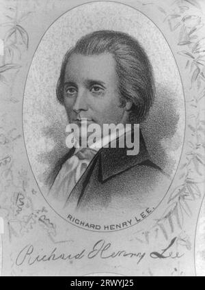 Richard Henry Lee (1732 – 1794) homme d'État américain et père fondateur des États-Unis d'Amérique Banque D'Images