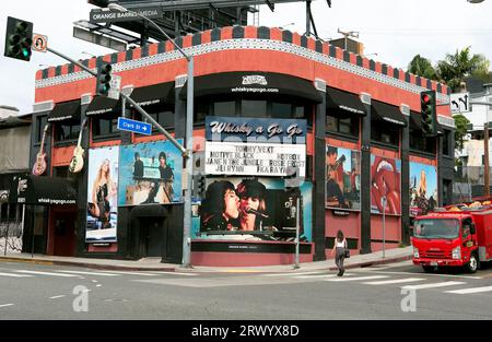 Rolling Stones, rock and roll, panneaux d'affichage, Whisky A Go Go, Sunset Strip, West Hollywood, Los Angeles, Californie, États-Unis Banque D'Images