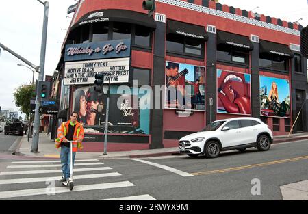 Rolling Stones, rock and roll, panneaux d'affichage, Whisky A Go Go, Sunset Strip, West Hollywood, Los Angeles, Californie, États-Unis Banque D'Images