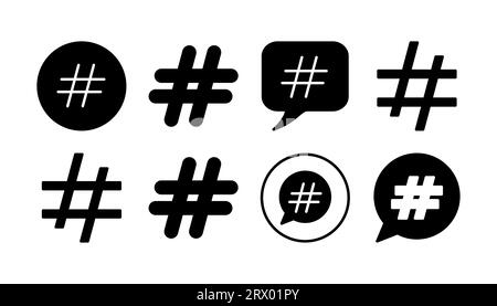 Vecteur d'icône hashtag. simbols hashtag Illustration de Vecteur
