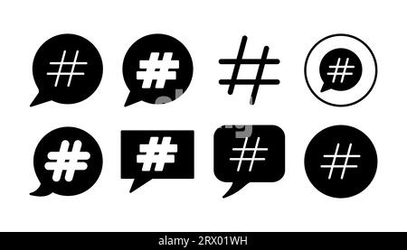 Vecteur d'icône hashtag. simbols hashtag Illustration de Vecteur