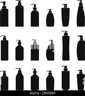 Illustration vectorielle éditable en couches les collections de bouteilles avec bouchons de bouteille de type presse. Illustration de Vecteur