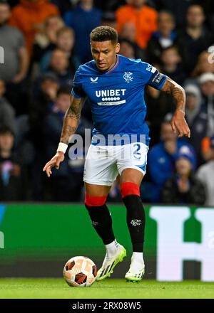 Glasgow, Royaume-Uni. 21 septembre 2023. James Tavernier des Rangers lors du match de l'UEFA Europa League à l'Ibrox Stadium, Glasgow. Le crédit photo devrait se lire : Neil Hanna/Sportimage crédit : Sportimage Ltd/Alamy Live News Banque D'Images