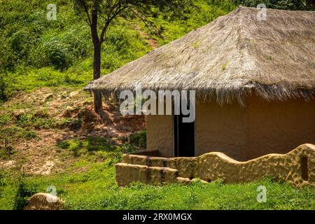 En Ooru est un village du patrimoine tribal situé à Lakkidi, Wayanad. C'est le premier village tribal Heritage ouvert dans le Kerala. Banque D'Images