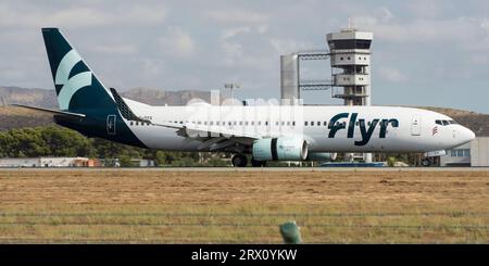 Avión de pasajeros de la aerolínea Flyr Boeing 737 Banque D'Images