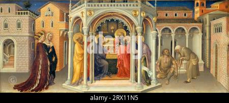 Gentile da Fabriano -- Présentation au Temple 1423, 26х62 Banque D'Images