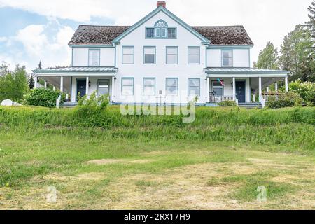 Maisons dans l'ancien fort William H. Seward, Haines, Alaska, USA Banque D'Images