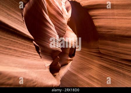 USA Arizona Antilope Canyon canyon supérieur et inférieur près de page Banque D'Images