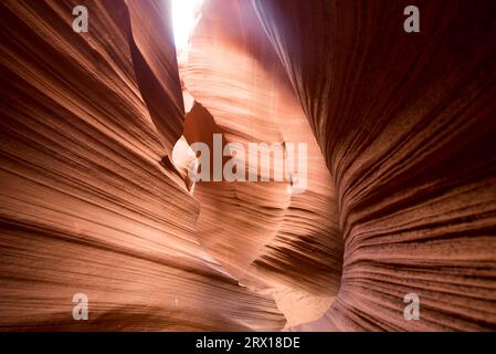 USA Arizona Antilope Canyon canyon supérieur et inférieur près de page Banque D'Images