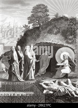 Les saintes femmes allant au tombeau de Jésus. Illustration de la vie de notre Seigneur Jésus Christ écrite par les quatre évangélistes, 1853 Banque D'Images