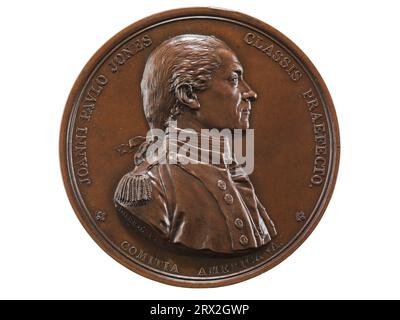 Medal, John Paul Jones, Bonhomme Richard vs Serapis, 1779, avers. NU*275799.0072. Banque D'Images