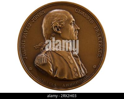 Medal, John Paul Jones, Bonhomme Richard vs Serapis, 1779, avers. NU*316506.0003. Banque D'Images