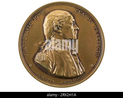 Medal, John Paul Jones, Bonhomme Richard vs Serapis, 1779, avers. NU*198284.0001. Banque D'Images