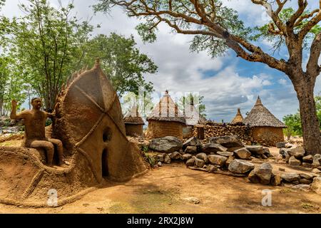 Sanctuaire animiste à la frontière du Nigeria, du nord du Cameroun, de l'Afrique Banque D'Images