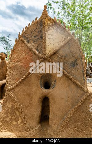 Sanctuaire animiste à la frontière du Nigeria, du nord du Cameroun, de l'Afrique Banque D'Images