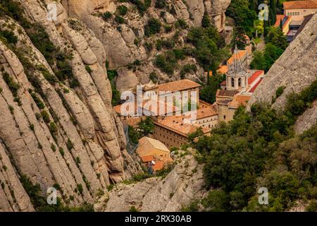 Monastère Abadia de Montserrat, Catalogne, Espagne, Europe Banque D'Images