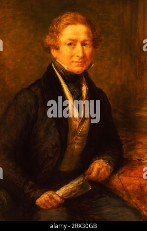 Angleterre, Londres, Portrait de Sir Robert Peel (1788-1850) par John Linnell daté de 1838 Banque D'Images