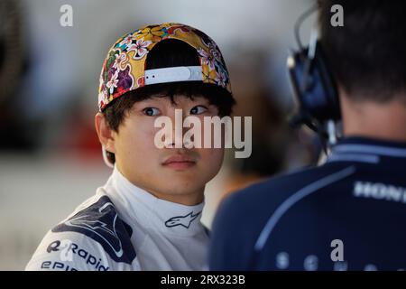 Suzuka, Japon. 22 septembre 2023. Suzuka, Japon, vendredi 22 septembre : #22, Yuki TSUNODA, JAP, Team Scuderia Alpha Tauri lors du Grand Prix de Formule 1 du Japon 2023. Image, photo et copyright © PETERSON Mark ATP Images (PETERSON Mark/ATP/SPP) crédit : SPP Sport Press photo. /Alamy Live News Banque D'Images